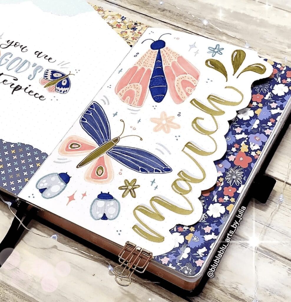 Spring Infused Creative Journaling: Blending Art with Bullet 
